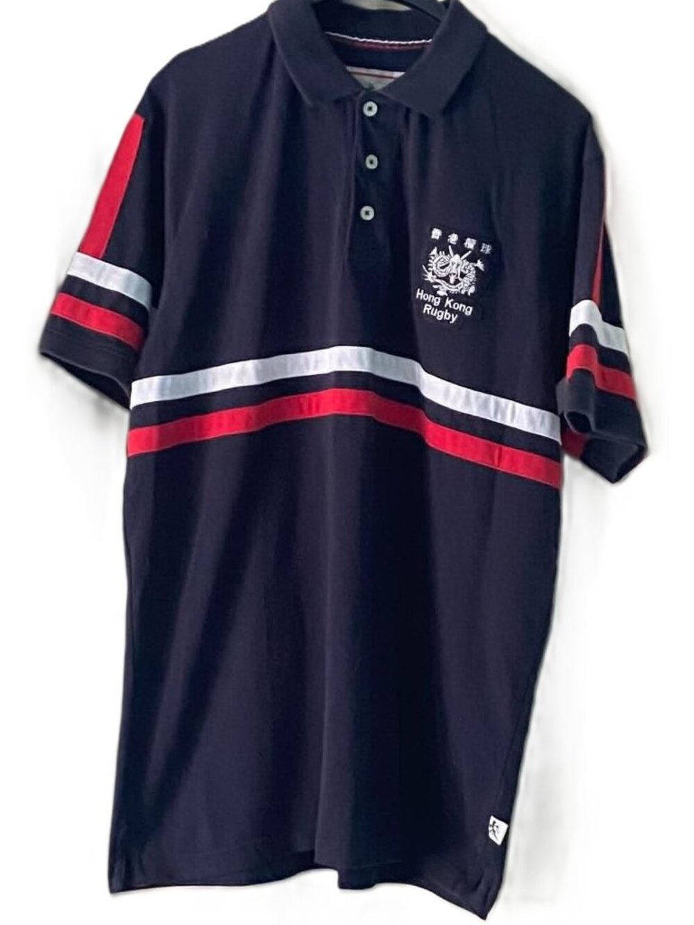 Kukri Hong Kong Rugby Sevens Official Polo Shirt XXL Black Red HKRFU Rugby